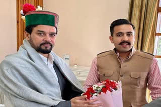 PWD Minister Vikramaditya Singh met Union Minister Anurag Thakur in Delhi