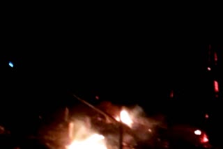 पटना में  खनन विभाग के चेकिंग पोस्ट में आग