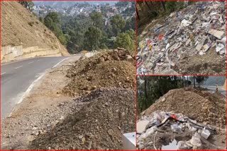 people throw garbage on Shamti bypass road in solan