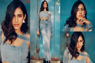 tollywood actress niharika konidela denim outfit latest photoshoot