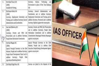 Transfer of 12 IAS and 1 IFS officer in Punjab