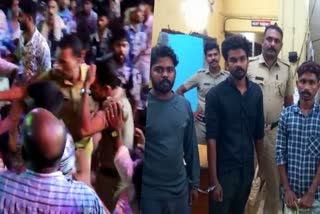 accused arrested  police  police got attcked  temple festival celebration  kollam  kollam temple festival viral video  പൊലീസുകാരെ മര്‍ദിച്ച സംഭവം  ഉത്സവ ആഘോഷത്തിനിടെ പൊലീസുകാര്‍ക്ക് മര്‍ദനം  കൊല്ലം  പൊലീസുകാരെ വളഞ്ഞു വെച്ച് മർദ്ദിച്ച  ഉത്സവ ആഘോഷത്തിനിടെ തല്ല്  കൊല്ലം  ഏറ്റവും പുതിയ വാര്‍ത്ത  ഇന്നത്തെ പ്രധാന വാര്‍ത്ത