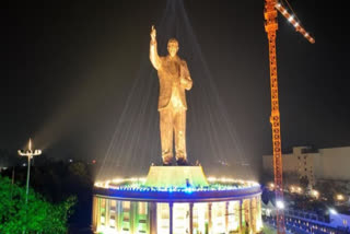 125 FEET TALL STATUE OF AMBEDKAR KCR WILL INAUGURATE 125 FEET TALL STATUE OF AMBEDKAR TODAY