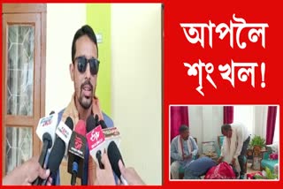 AAP Assam president Bhaben Choudhury visits Srinkhal Chaliha home