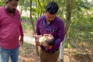 baby rescued from crashed car in jagatsinghpur
