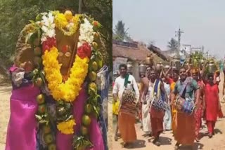 தமிழ்ப் புத்தாண்டை முன்னிட்டு மழை வேண்டி கிராம தேவதைக்கு 108 குடம் தண்ணீர் அபிஷேகம்