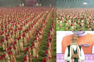 PM Modi witnessed of mega Bihu dance performed by 11,000 participants