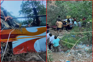 bus accident  bus accident in Raigads Khopoli  accident  Raigad  Raigads Khopoli  പൂനെ മുംബൈ ഹൈവേ  സ്വകാര്യ ബസ്  ഖോപോളി  ബസ് അപകടം