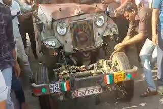 Truck Collides with Jeep in Jaipur