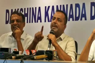 U T Khader spoke to reporters.