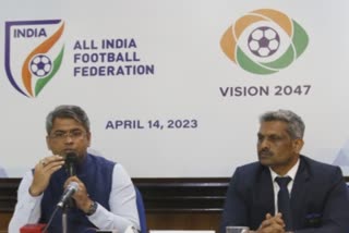 AIFF president Kalyan Chaubey and general secretary Shaji Prabhakaran