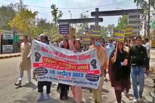 Government employees Protest in Fatehabad