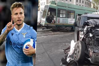 Ciro Immobile involved in car accident Italy  Ciro Immobile car accident  Ciro Immobile car accident news  Ciro Immobile car accident updates  സിറൊ ഇമ്മൊബെയിൽ  ഇമ്മൊബെയ്‌ലിന് കാറപകടത്തിൽ പരിക്ക്  Lazio captain ciro immobile  ലാസിയോ താരം ഇമ്മൊബെയിൽ  ലാസിയോ  Ciro Immobiles car crashed to tram  international news  Ciro Immobile