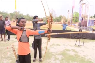 Pahadi Korwa children archery training