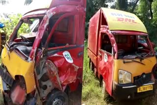 road accident idukki  road accident idukki thodupuzha  Three killed in a parcel van collision Thodupuzha  പാഴ്‌സൽ വാഹനം പാഞ്ഞുകയറി മൂന്ന് മരണം  accident news  idukki news  തൊടുപുഴ വാഹനാപകടം  Thodupuzha accident