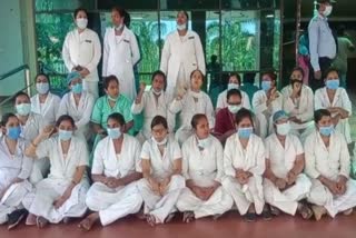 Nurses strike in Rajnandgaon