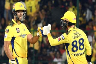 IPL 2023  IPL  Royal Challengers Bangalore vs Chennai Super Kings  Royal Challengers Bangalore  Chennai Super Kings  CSK vs RCB score updates  Devon Conway  Shivam Dube  ഐപിഎല്‍  ഐപിഎല്‍ 2023  റോയല്‍ ചലഞ്ചേഴ്‌സ് ബാംഗ്ലൂര്‍  ചെന്നൈ സൂപ്പര്‍ കിങ്‌സ്  ഡെവോൺ കോൺവേ  ശിവം ദുബെ