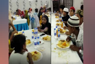 کچڑا چننے کے پیشے سے منسلک لوگوں کے لئے افطار پارٹی کا اہتمام