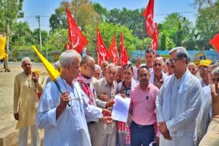 Sanyukt Kisan Morcha protest against government in  bhiwani