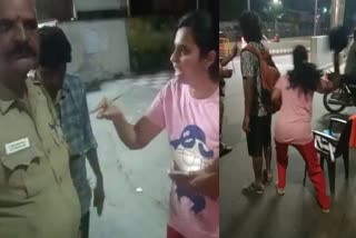 Woman who argued with police viral video  Woman who argued with police in Tamil Nadu  Woman who argued with police  viral video  Woman argued with police  പൊലീസിനോട് തട്ടിക്കയറി  വൈറല്‍ യുവതി അറസ്റ്റില്‍  വൈറല്‍ യുവതി  സോഷ്യല്‍ മീഡിയ  പൊലീസ് സംഘം  വാഹന പരിശോധന