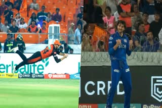 Tim David created history with amazing fielding  Tim David amazing fielding  Tim David and Aiden Markram  Tim David 4 catches  Aiden Markram fielding performance  മുംബൈ ഇന്ത്യൻസ്  സൺറൈസേഴ്‌സ് ഹൈദരാബാദ്  ഐപിഎൽ  IPL 2023  ടിം ഡേവിഡ്  എയ്‌ഡൻ മാർക്രം  cricket news