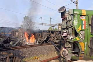 Two goods trains collided in shahdol