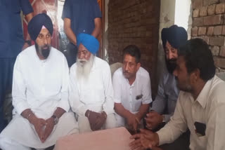 Bikram Majithia reached the house of the child killed in a road accident in Amritsar to express his regret