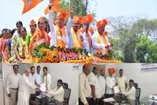 bjp-mes-road-show-in-belgaum-during-last-day-nomination