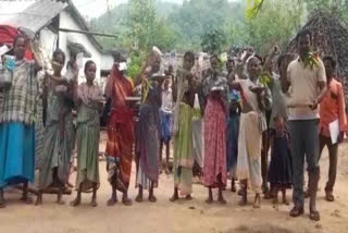 Tribal Protest For Ration