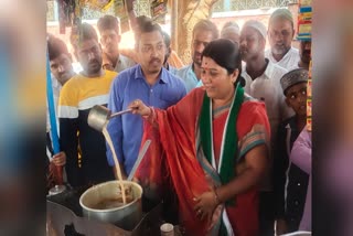 jds candidate made tea and asked for votes