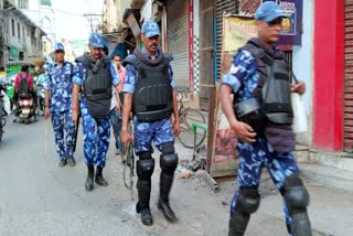 पटना में ईद को लेकर पुलिस ने निकाला फ्लैग मार्च