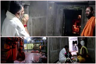 DK Shivakumar visits Eshwara temple