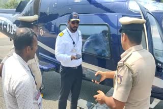 election officials inspected helicopter that brought dk shivakumar family