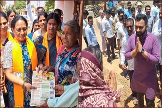 CM Bommai wife and son busy in campaigning at Shiggavi