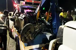 sagar scorpio collided with scooter bike