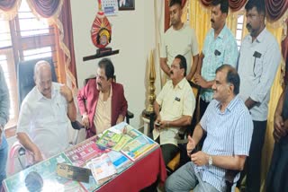 JDS delegation visited MLA M Srinivas house