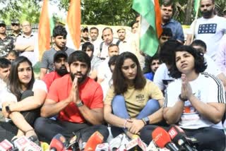 Wrestlers Protest At Jantar Mantar