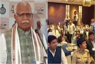 Chief Minister Manohar Lal interaction with  corporate representatives