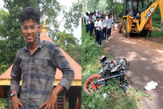 ബൈക്ക് അപകടം  പത്തനംതിട്ട വാഹനാപകടം  Bike Accident  അടൂരിൽ ബൈക്ക് ജെസിബിയിൽ ഇടിച്ച് വിദ്യാർഥി മരിച്ചു  student died in bike accident at Pathanamthitta  bike accident at Pathanamthitta  തേപ്പുപാറ എസ്‌എന്‍ഐടി എന്‍ജിനീയറിങ് കോളജ്  വിദ്യാർഥിക്ക് ദാരുണാന്ത്യം  ജല്‍ജീവന്‍ മിഷൻ  ജെസിബി