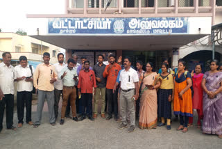 Village Administrative Officers Association protest in Tambaram to condemn the killing of VAO in Thoothukudi