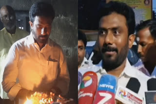 Ravindranath MP darshan at the Mayiladuthurai sattainathar temple and said the court did not say that AIADMK party symbol and flag should not be used