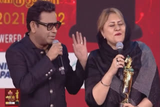 A R Rahman asks wife to speak in Tamil and not Hindi at award show, watch her reaction