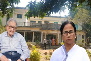 mamata banerjee  amartya sen  amartya sen land eviction  vishwabharathi university  economist  west bengal  bjp  അമര്‍ത്യ സെന്‍  വിശ്വഭാരതി  അമര്‍ത്യ സെന്‍ ഭൂമി ഇടപാട്  മമത ബാനര്‍ജി  ബിജെപി  കൊല്‍ക്കത്ത  ഏറ്റവും പുതിയ ദേശീയ വാര്‍ത്ത  ഇന്നത്തെ പ്രധാന വാര്‍ത്ത