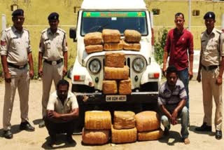 police caught hemp worth twenty lakhs