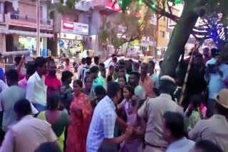 police lathi charge in davangere