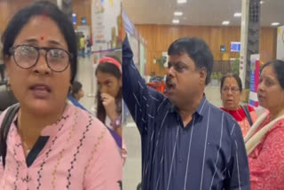 PASSENGERS CREATED RUCKUS AT GUWAHATI AIRPORT AFTER JAIPUR FLIGHT CANCELED       b