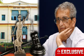 Amartya Sen sues Visva Bharati over land issue  Nobel laureate economist Amartya Sen  Amartya Sen files petition in court  against Visva Bharati over land issue  Case filed in Suri District court  Case will come up for hearing on May 15  ನೊಬೆಲ್ ಪ್ರಶಸ್ತಿ ಪುರಸ್ಕೃತ ಅಮರ್ತ್ಯ ಸೇನ್  ಕಾನೂನು ಹೋರಾಟ ಆರಂಭ  ಅಮರ್ತ್ಯ ಸೇನ್ ಗುರುವಾರ ನ್ಯಾಯಾಲಯದ ಬಾಗಿಲು ತಟ್ಟಿದ್ದಾರೆ  ವಿಶ್ವಭಾರತಿ ತನ್ನನ್ನು ಹೊರಹಾಕಲು ಪ್ರಯತ್ನ  ನೊಬೆಲ್ ಪ್ರಶಸ್ತಿ ಪುರಸ್ಕೃತ ಅರ್ಥಶಾಸ್ತ್ರಜ್ಞ ಅಮರ್ತ್ಯ  ಅಮರ್ತ್ಯ ಸೇನ್​ ಕಾನೂನು ಸಮರ