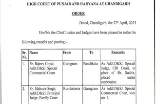 Panchkula CBI Special Court Judge suspended