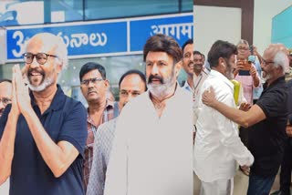 Rajinikanth in Vijayawada for NTR centenary celebrations  എൻടിആറിന്‍റെ ശതാബ്‌ദിക്ക് രജനീകാന്ത് പങ്കെടുക്കും  തമിഴ് സൂപ്പർസ്റ്റാർ രജനീകാന്ത്  നന്ദമുരി താരക രാമറാവു  എൻടിആർ  NTR  NTR 100  എൻടിആറിന്‍റെ ശതാബ്‌ദി