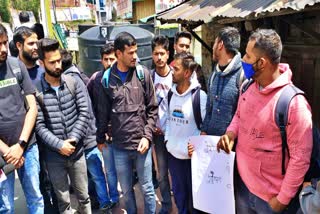 unemployed youth protest in shimla